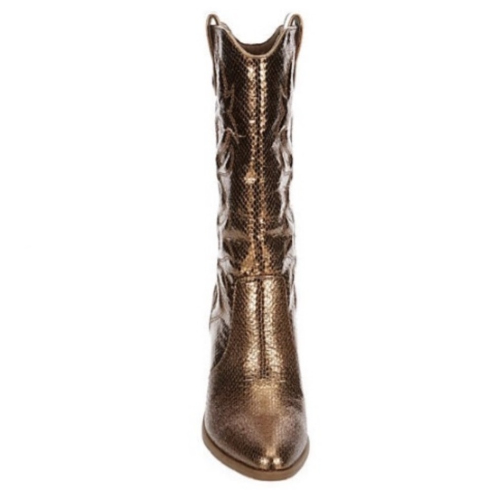 Michael by Michael Shannon Faith Western Cowboy Cowgirl Boots Womens 10 Metallic - Picture 3 of 6